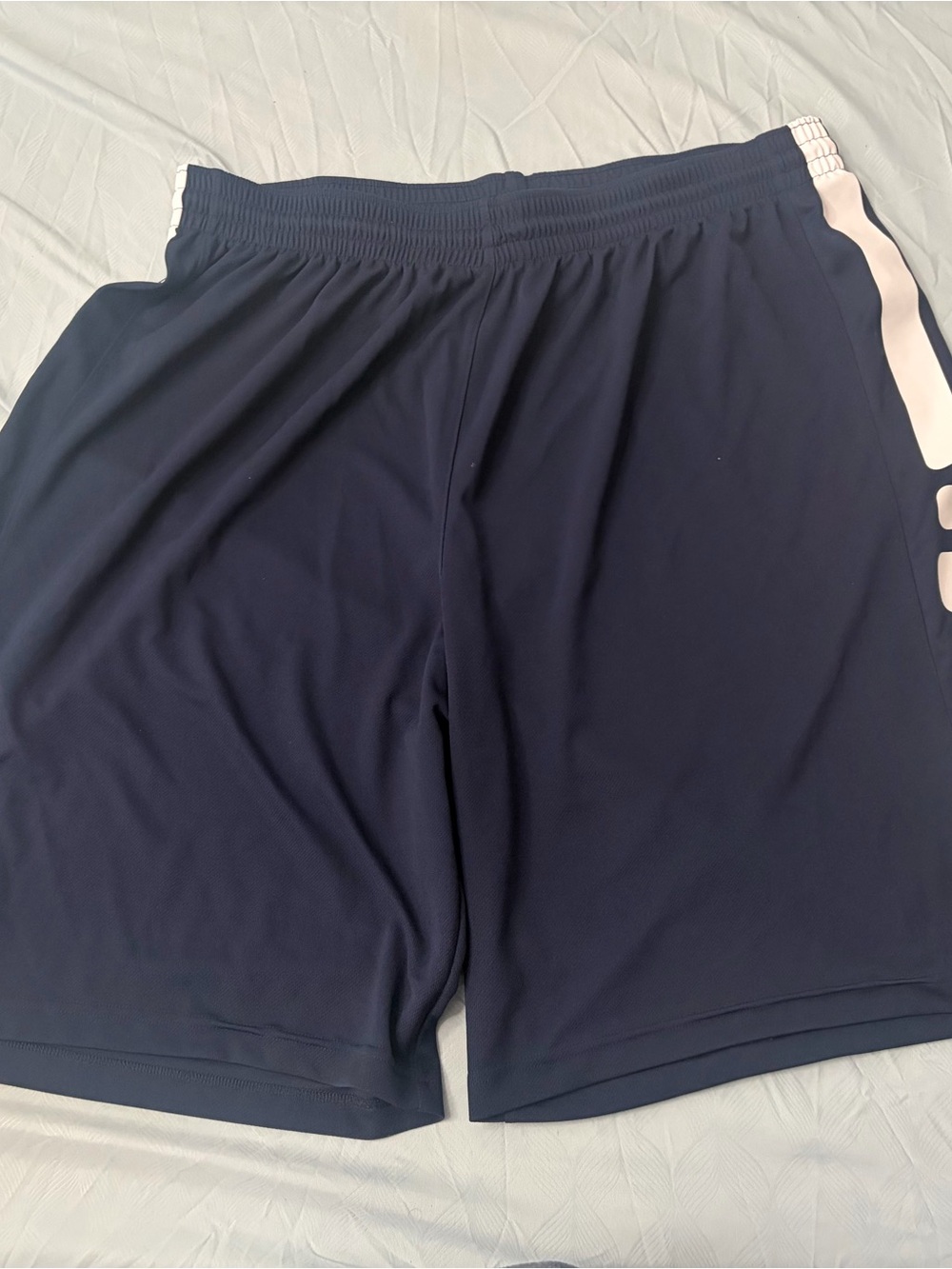Nike Men's Navy Athletic Shorts with White Side Stripe